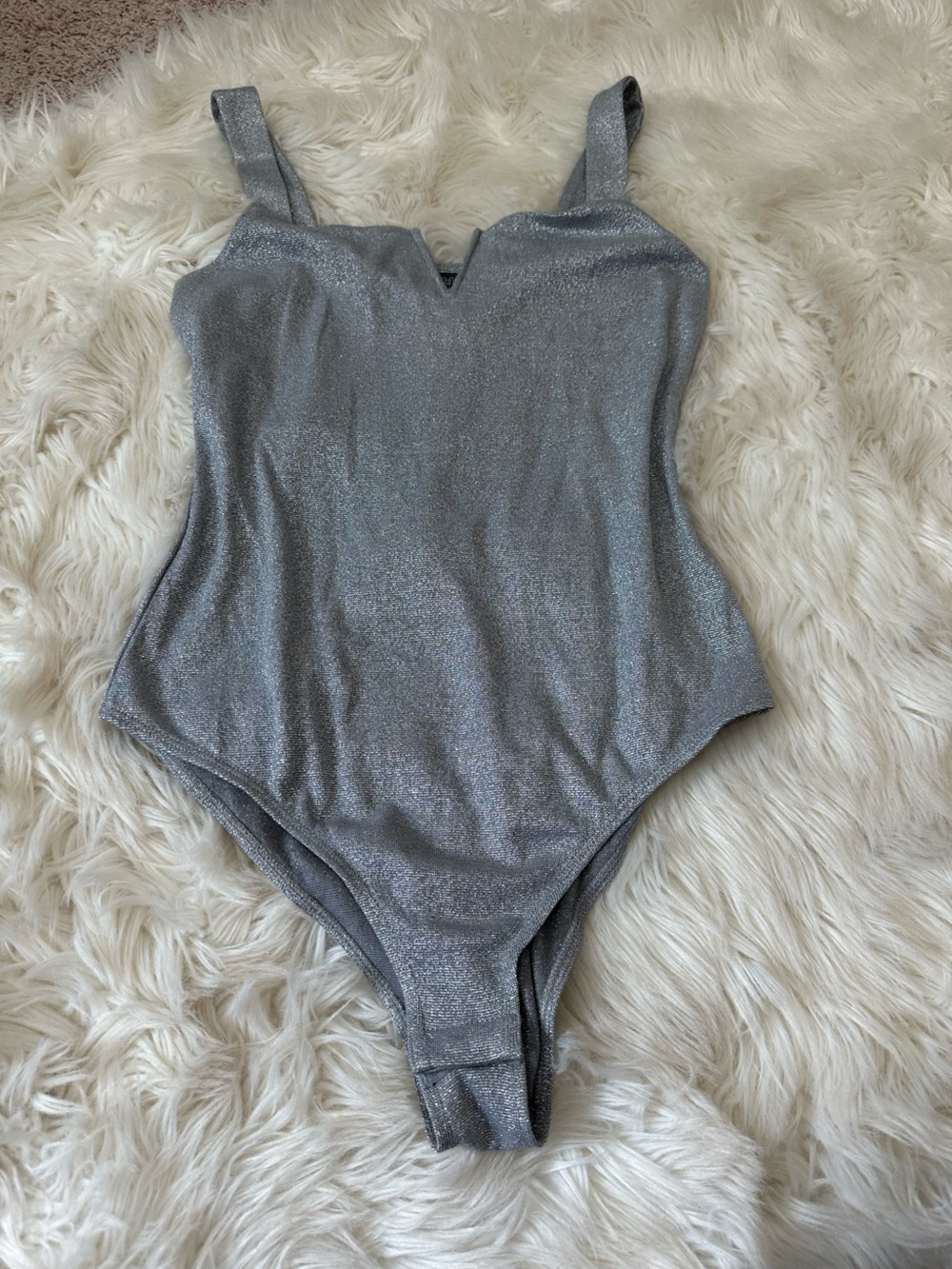 wild fable Silver Shimmery Bodysuit
